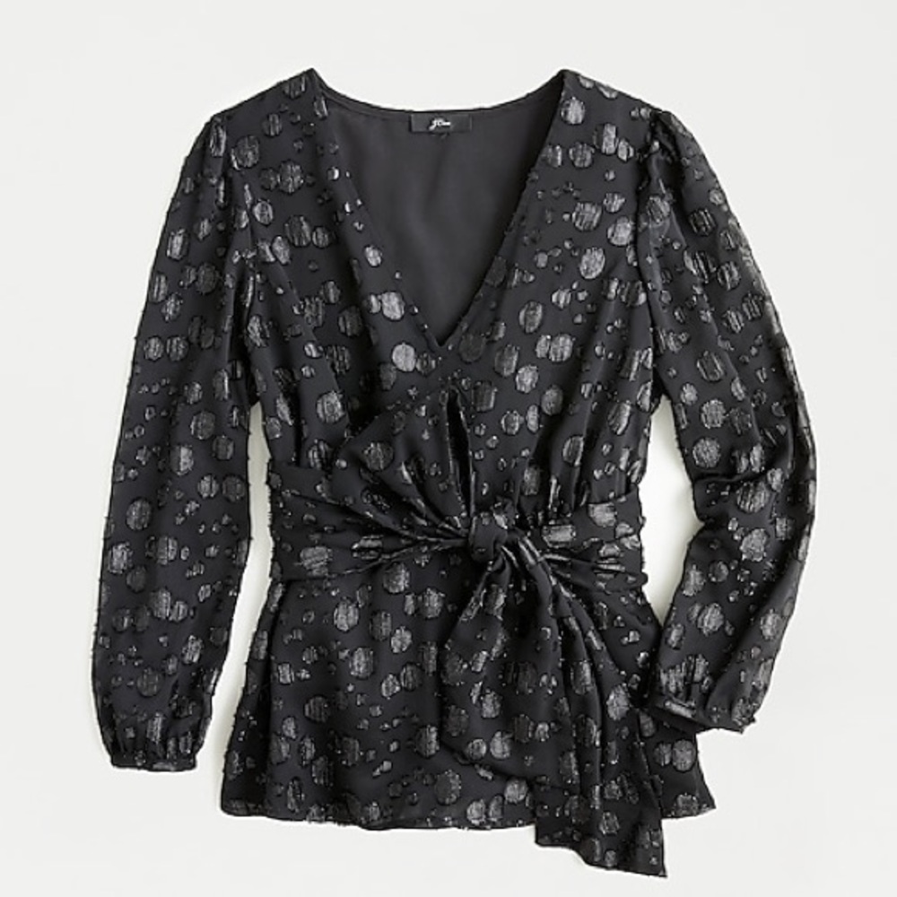 Metallic Dot Jacquard J. crew Shirt